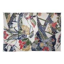 Vintage Japonês Kimono Textile (Bingata)