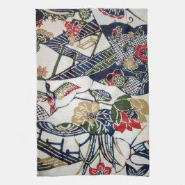 Toalhas De Mão Vintage Japonês Kimono Textile (Bingata)