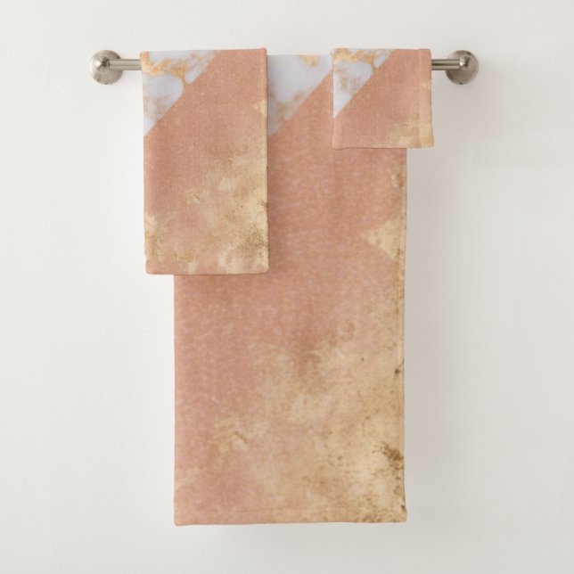 Toalhas de Mármore de Pêssego de Pastel Suave (Insitu)