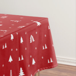 Toalhas de mesa com Árvores de Natal e Flocos de N