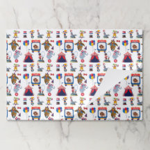 Toalhas de papel de circo, tapetes de mesa para fe
