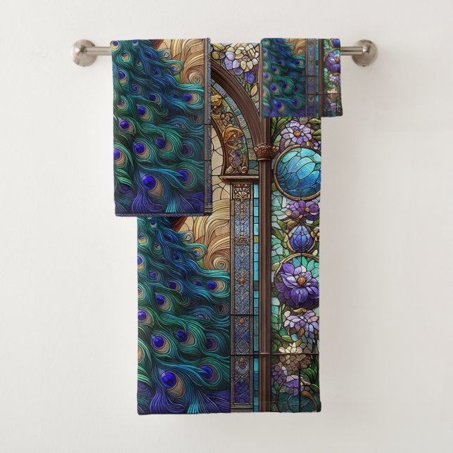 Toalhas De Peacock De Vidro Manchadas: Torres De B (Insitu)
