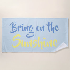 Toalhas de Praia Amarelo Azul Sunshine