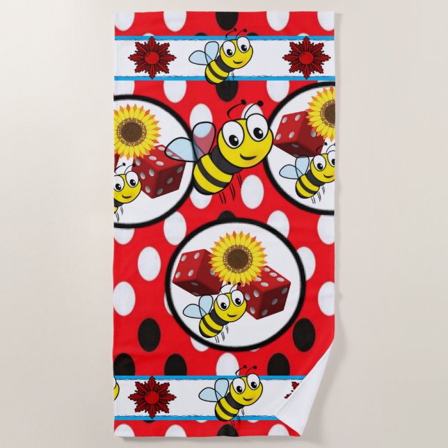 Toalhas de praia Bumblebes (Frente)