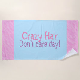 Toalhas de Praia de Cabelo Engraçado Rosa Roxo