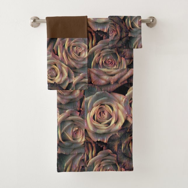 Toalhas de rosa marrom, laranja, cobre e ouro (Insitu)