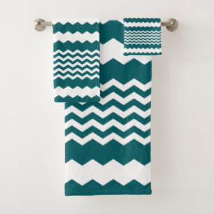 Toalhas Design verde e branco do vetor - Conjunto de toalh