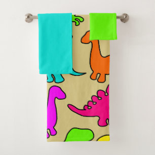 Toalhas Dinossauros Coloridos Conjunto de Bandas
