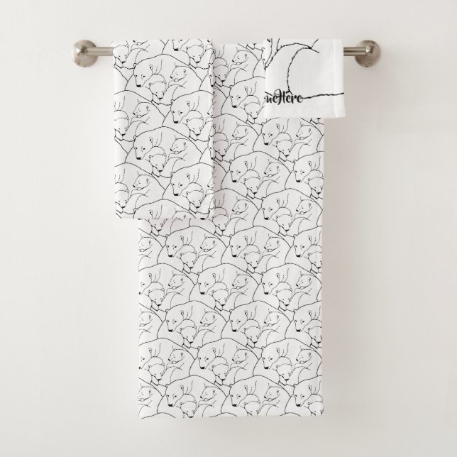 Toalhas feitas sob encomenda ajustadas do urso (Insitu)