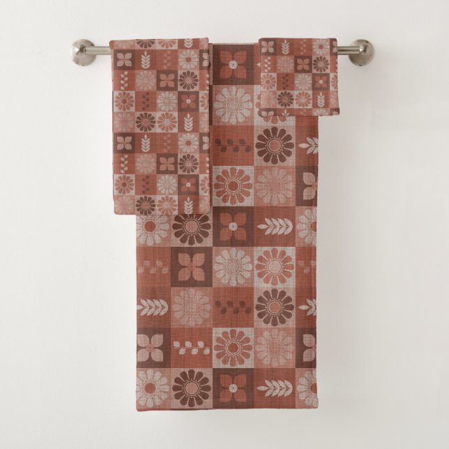 Toalhas Flores Rustic Brown Burlap Saem do Conjunto de Toa (Insitu)