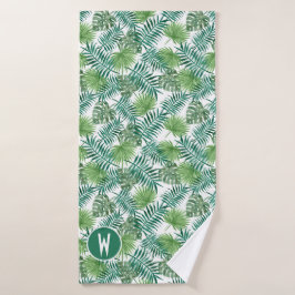 Toalhas Palma Verde Brilhante Tropical Deixa Conjunto de T