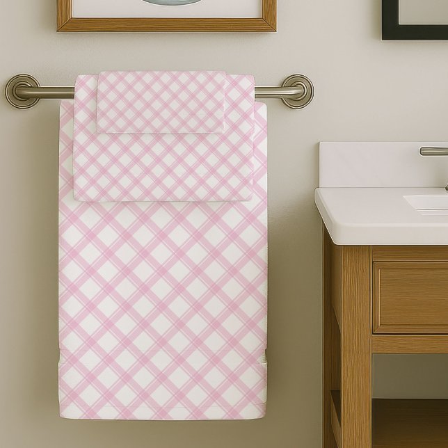 Toalhas Rosa Claro Elegantes e Sutis (Light Pink Towels Stylish and Subtle Accent)