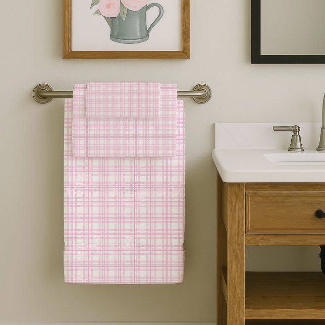 Toalhas Rosa Suave – Toque Elegante para Qualquer  (Soft Pink Towels – Elegant Touch for Any Bath)