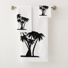 Toalhas "Sufer- Palm Trees" Conjunto Único De Bandas