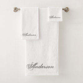 Toalhas Texto Simples Conjunto de Bandeja Chic Moderna