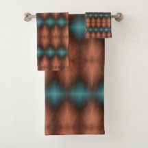 Turquesa com Conjunto de Bandas Marrom de Cobre