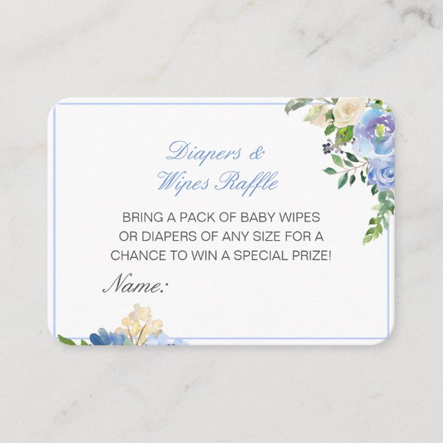 Toalhetes para fraldas editáveis Sorteio Inserções (Frente)