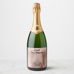 Toast De Ano Novo Dourado 2021 Do Seu Nome