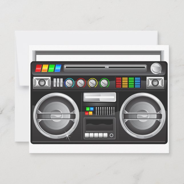 toca-discos retrô gráfico (Frente)
