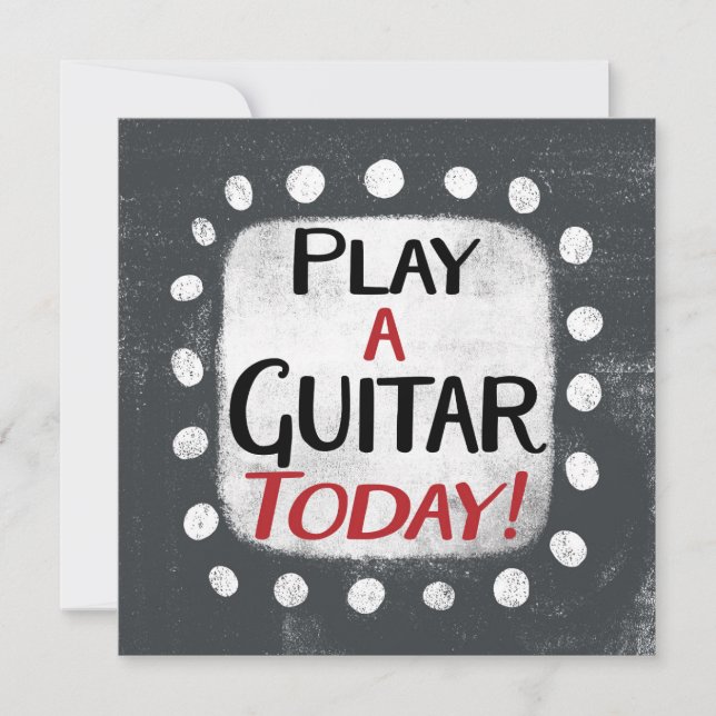 Tocar guitarra hoje Cartão de Saudação (Frente)