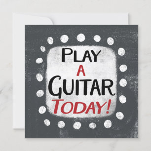 Tocar guitarra hoje Cartão de Saudação