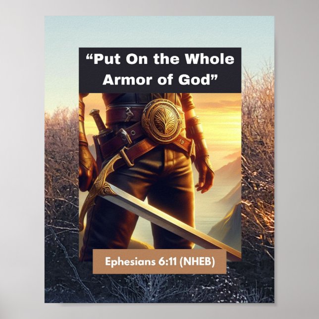 Toda a Armadura de Deus - Papel Poster (Frente)