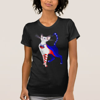 Toda a camisa americana do gato