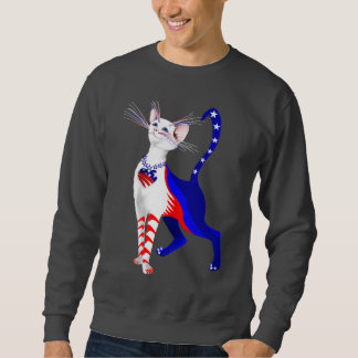 Toda a camisa americana do gato
