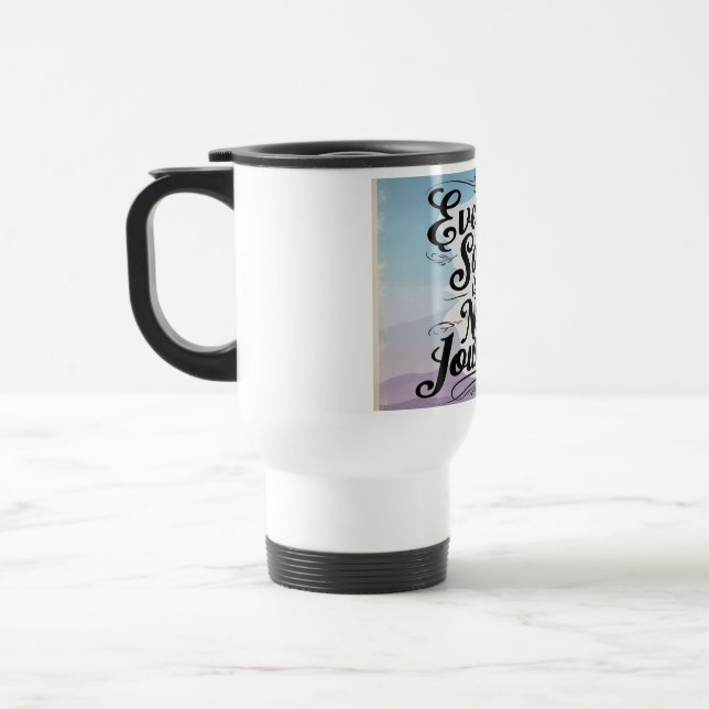 Toda Canção É Uma Nova Jornada caneca de viagem (Esquerda)