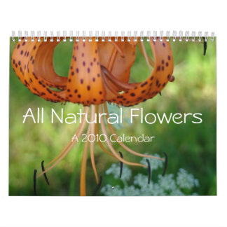 Todas as flores naturais um calendário 2010
