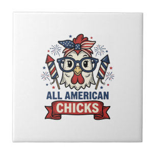 Todas as Galinhas Patrióticas Americanas Desenho V