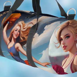 Todas as Meninas Americanas de Cheerhead Duffel Ba