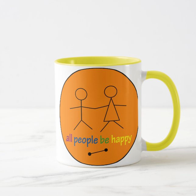 Todas as pessoas sejam grande caneca feliz (Direita)