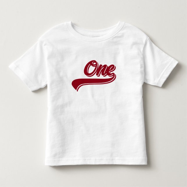 Toddler Um Ano Camisa De Beisebol (Frente)