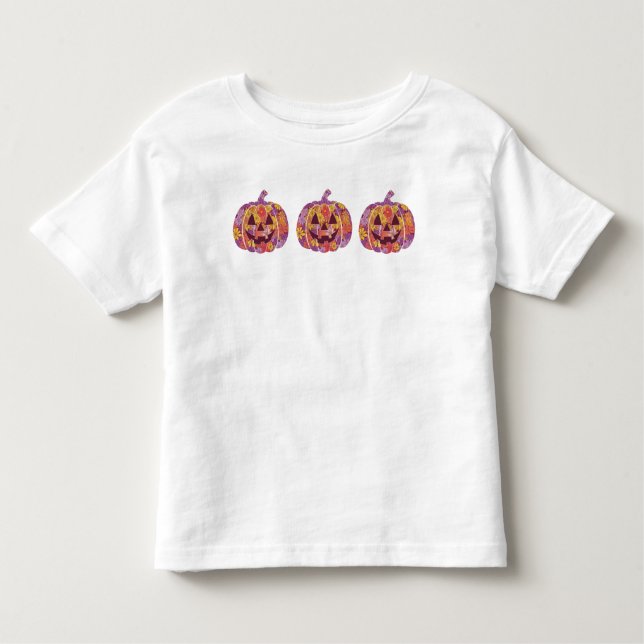 Todler Pumpkin Camisa Floral Pumpkin para Todler (Frente)