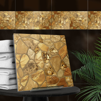 Todo aquele Dourado mosaico de pebbles voronoi N1