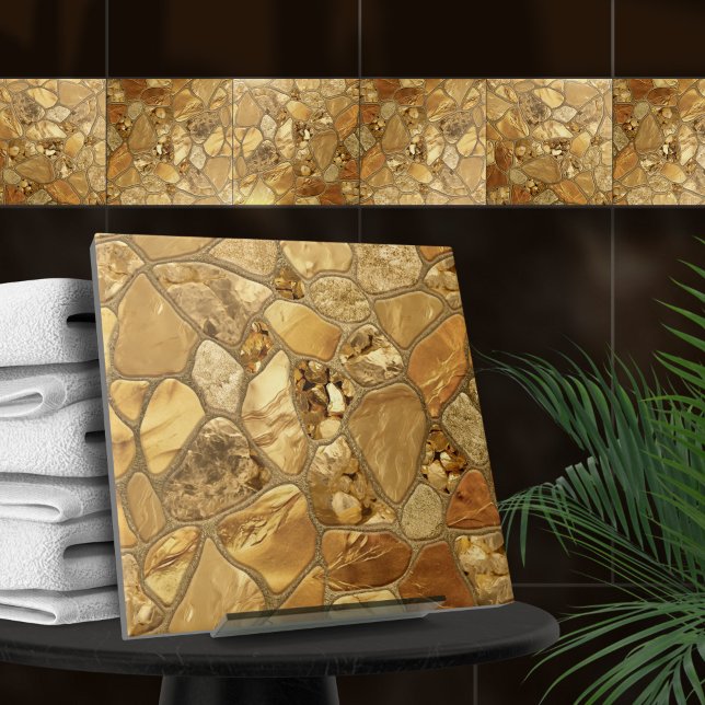 Todo aquele Dourado mosaico de pebbles voronoi N1 (Criador carregado)