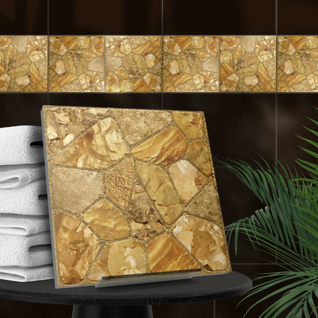 Todo aquele Dourado mosaico de pebbles voronoi N2 (Criador carregado)