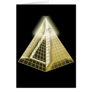 Todo o cartão de vista da pirâmide do olho