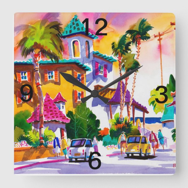 TODO O DIA FELIZ RELÓGIO DE PAREDE DA HORA (Frente)