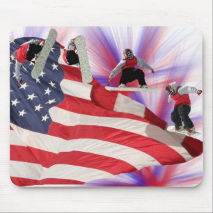Todo o Snowboard americano Mousepad
