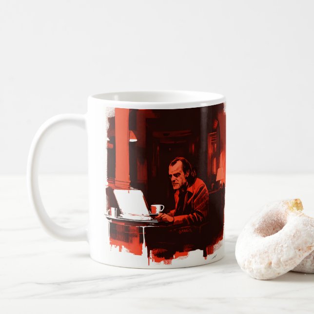 Todo o trabalho e sem caneca de café (Com Donut)