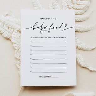 TODOS Adivinhem o cartão de jogo da Comida do bebê