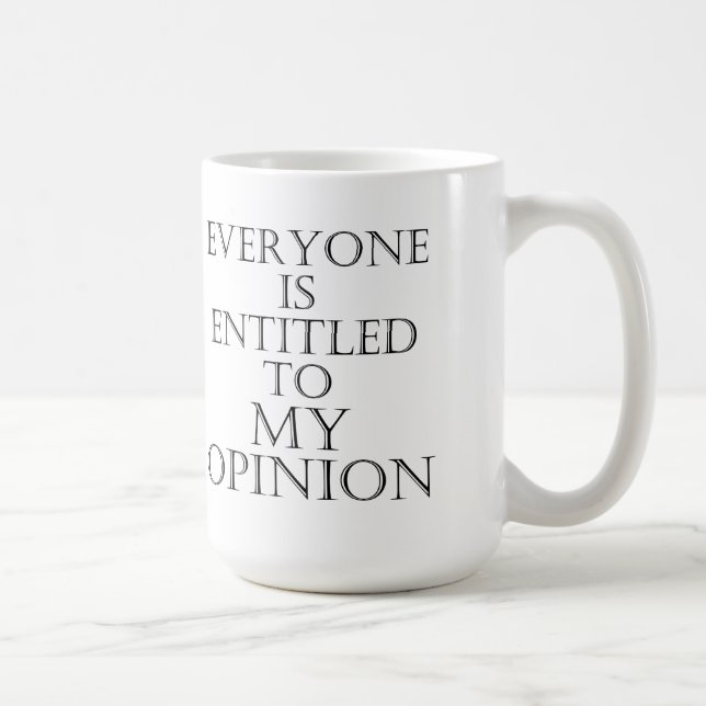 Todos é autorizado a minha caneca da opinião (Direita)