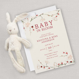 Todos em Um Bebê no Bloom QR Code Convite para Chá