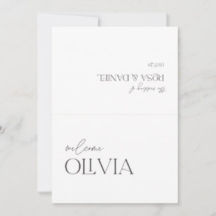 Todos em Um Convite de Casamento Floral Francês Ve