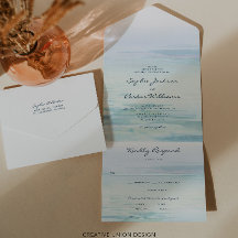 Todos em Um Convite para Casamento em Praia de Aqu