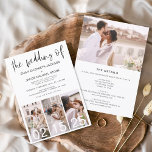 Todos em Um O Casamento de Simples Minimalista<br><div class="desc">Capture a essência da sua história de amor com o nosso Convite Minimalista de Casamento de Fotos All-In-One. Este design elegante e elegante permite-lhe mostrar a sua fotografia de noivado favorita juntamente com os seus detalhes de casamento, tudo num cartão conveniente. Com sua estética minimalista e linhas limpas, esse convite...</div>