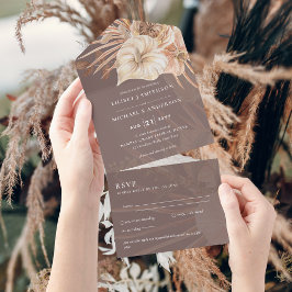 Todos Inclusivos Boho Pampas Rustic Weding RSVP