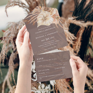 Todos Inclusivos Boho Pampas Rustic Weding RSVP